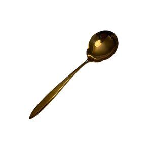 Vintage Dirigold Dirilyte Goldware M Flatware Serving Sugar Dip Spoon